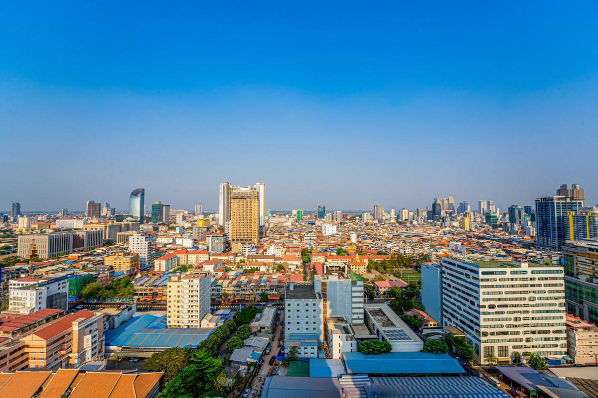 Phnom Penh skyline view